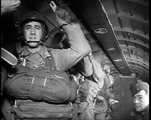 Paratroops: American Paratroops Waiting To Jump From A