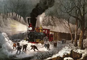 Railroads: American Railroad Scene, Snow Bound
