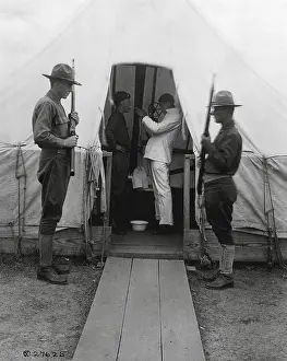 Contagious: American soldier gets throat sprayed to prevent