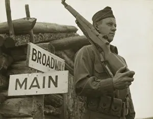 Kiska: American soldier stands guard at a remote post