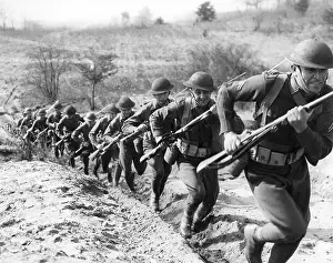 Meads: American soldiers on maneuvers, 1938