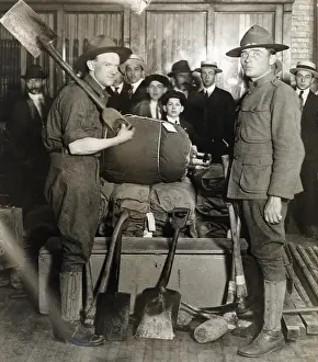 Entered: American soldiers during mobilization in First World War