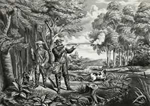 C1870: American sporting scene - snipe shooting