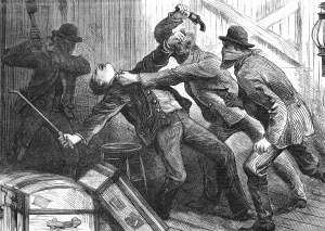 Cruelly: American train robbery