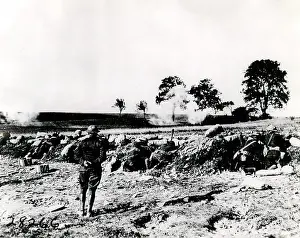Bauge: American troops in action, Beauges sur Aire, France, WW1