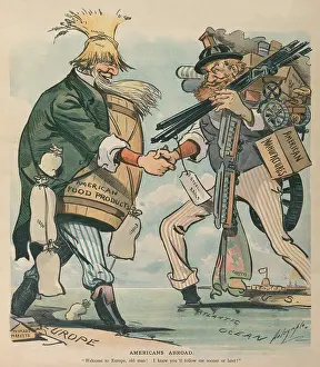 Productivity: AMERICANS ABROAD. Cartoon captioned Welcome ?