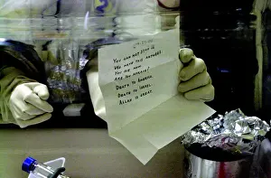 Enforcement: Amerithrax, Anthrax Laced Letter, 2001