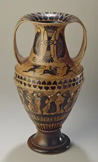 Amphora: Amphora with black figures