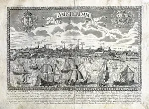 Dutchmen: Amsterdam in 16th-17th centuries. Engraving