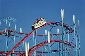 Coaster: Amusement park, rides, New Jersey, summer