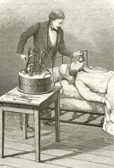 Physiologist: Anaesthetist administering chloroform using apparatus