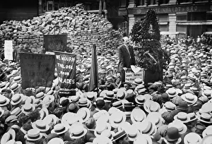 Lcgr1703: Anarchist Leonard Abbott speaking at a memorial