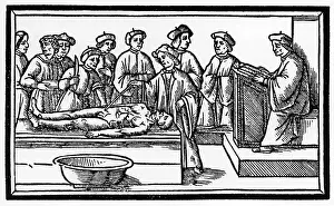 Bologna: Anatomy lesson at the University of Bologna, 1523