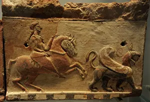 Gryphon: Ancient Art. Mediterranean Area. Roof construction. Ornament
