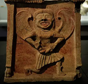 Medusa: Ancient Art. Mediterranean area. Altar. Relief depicting Med