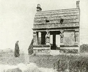 Breton: Ancient Breton shrine, Plougasnou, Brittany, Northern France