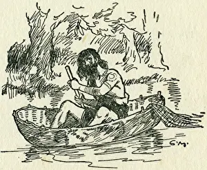 Woad: An ancient Briton in a fishing boat