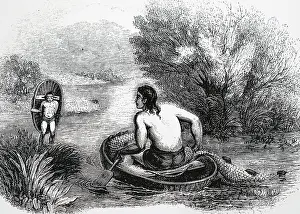 Britons: Ancient Britons fishing from coracles