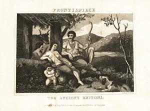 M. A. Jones: Ancient Britons lounging in a hut