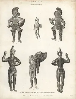 Bronzes: Ancient bronzes of warriors in armor