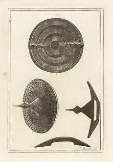 Roundel: Ancient concave roundel with umbo or spike