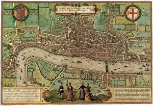 1572: Ancient Map of London 1572