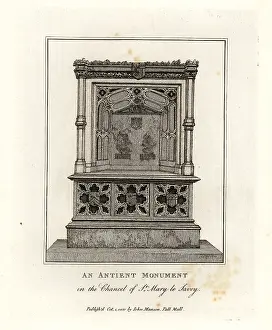 Chancel: Ancient monument in the chancel of St. Mary le Savoy