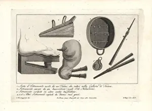 Castanets: Ancient musical instruments including bellows