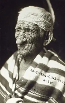 Wrinkles: Ancient Red Indian man