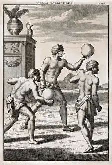 Handball: Ancient Roman athletes playing handball