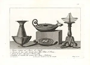 Pietro Ruga: Ancient Roman lamps and candelabra