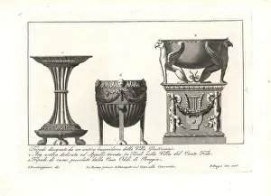 Pietro Ruga: Ancient Roman tripods and altars