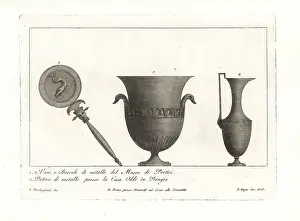 Libation: Ancient Roman vase, pitcher and patera