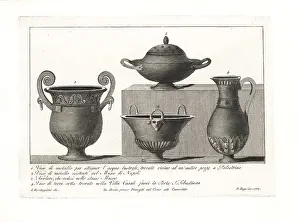 Pietro Ruga: Ancient Roman vases and hearth