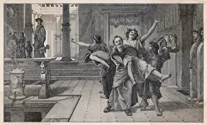 Saturnalia: Ancient Romans celebrating the Saturnalia