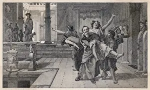 Saturnalia: Ancient Romans celebrating the Saturnalia