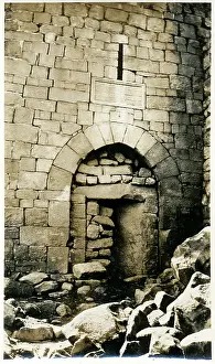 Bricked: Ancient stone gateway, bricked up, Middle East