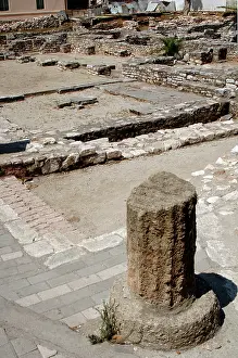 Fluted: Ancient synagogue. V-VI century. Saranda. Republic of Albani
