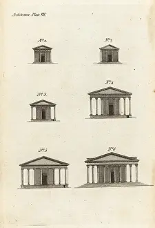 Peripteral: Ancient temples with different types of porticos