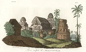Ferrario: Ancient temples and shrines in the city of