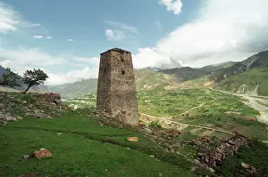 Actual: Ancient watchtower in Upper Balkaria, 1999
