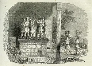Instructor: Ancient wine press, treading the grapes