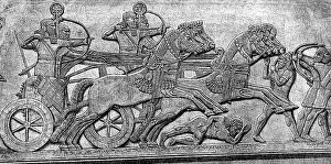 Nimrud: ancient world, Assyria, warriors on chariots