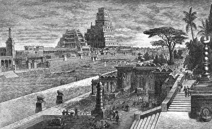 Townscapes: ancient world, Babylon, city view, reconstruction