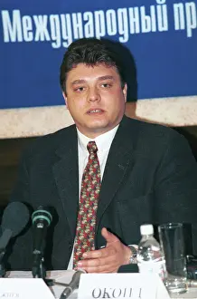 Grandson: Andrei Brezhnev at press conference in Radisson