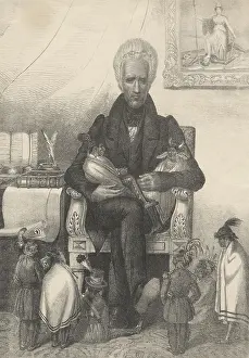 Dispossession: Andrew Jackson as the Great Father, sits in