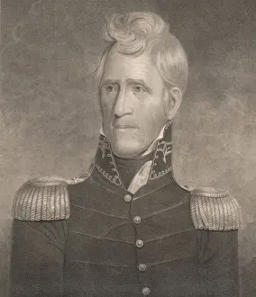 50 60 Years Old: Andrew Jackson, portrait engraving after a 1817