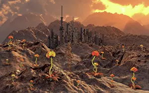 Colonization: An android exploring the surface of an alien exoplanet