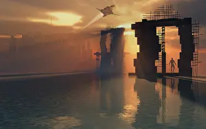Desolate: An android walking through the ruins of a past