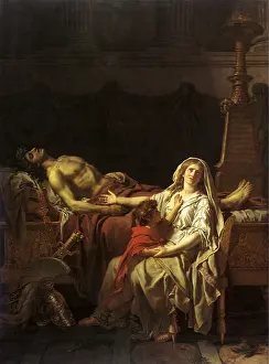 Achilles: Andromache Mourning Hector, by Jacques-Louis David